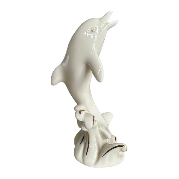 Lenox China Dolphin Figurine with Gold Accents 4 Inches - Picture 4 of 7